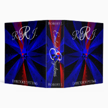 Blueberry Color Abstract Geometric Binder