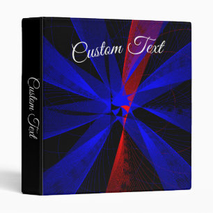 Blueberry Color Abstract Geometric Binder