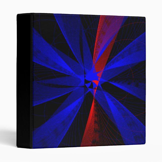Blueberry Color Abstract Geometric Binder (Front/Spine)