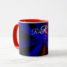Blueberry Color Abstract Geometric Coffee Mug