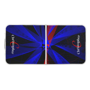 Blueberry Color Abstract Geometric Ping Pong Table