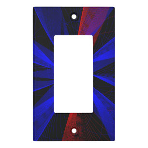 Blueberry Color Abstract Geometric Wall Plate