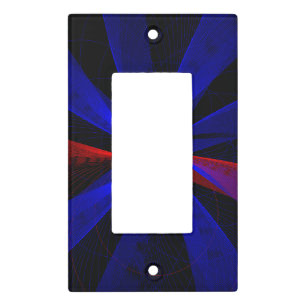 Blueberry Color Abstract Geometric Wall Plate