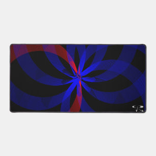 Blueberry Color Accent Geometric Gaming Mouse Pad