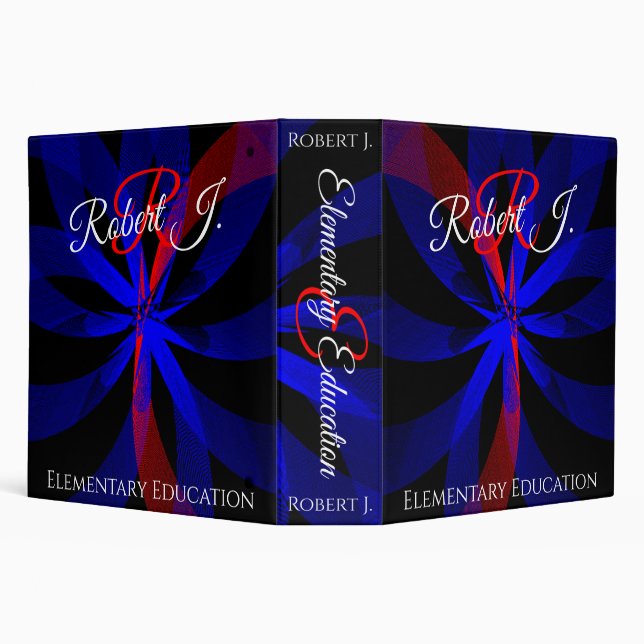 Blueberry Color Center Geometric Accent Binder (Background)
