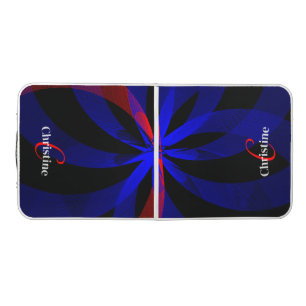 Blueberry Color Center Geometric Ping Pong Table