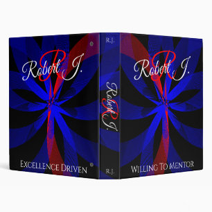 Blueberry Color Center Geometric Virtue Binder