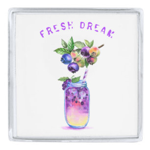 Blueberry Cool Drink Cocktail Your Party Lapel Pin