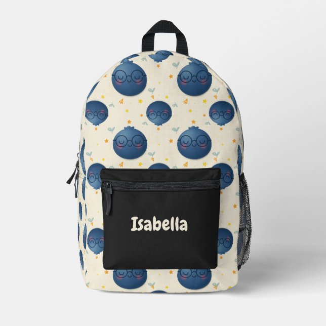 Blueberry Cool Personalized Backpack for Kids** (Front)