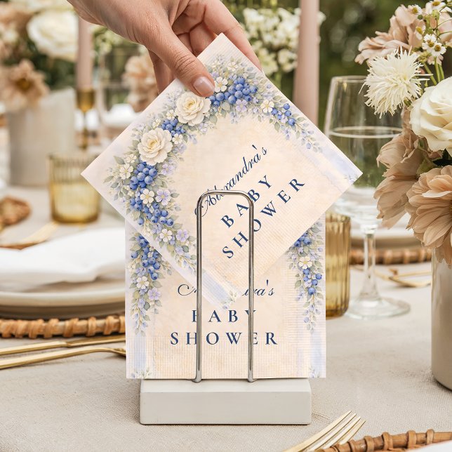 Blueberry Cottage Garden Baby Shower Napkins (Creator Uploaded)