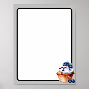Blueberry Cupcake customizable  Poster