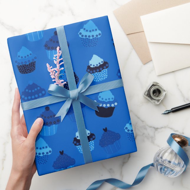 Blueberry cupcakes wrapping paper (Gifting)