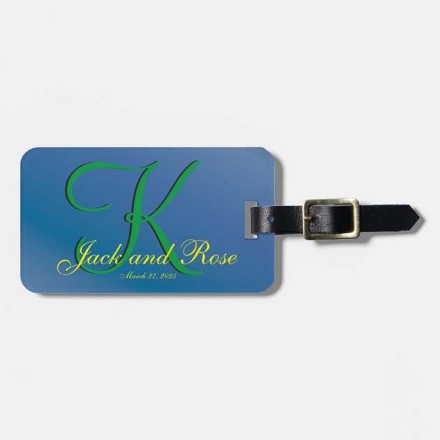 monogram luggage tag