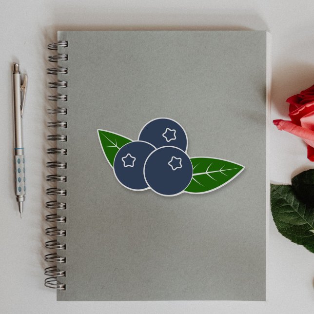 Blueberry Custom-Cut Vinyl Stickers (Blueberry Custom-Cut Vinyl Stickers)