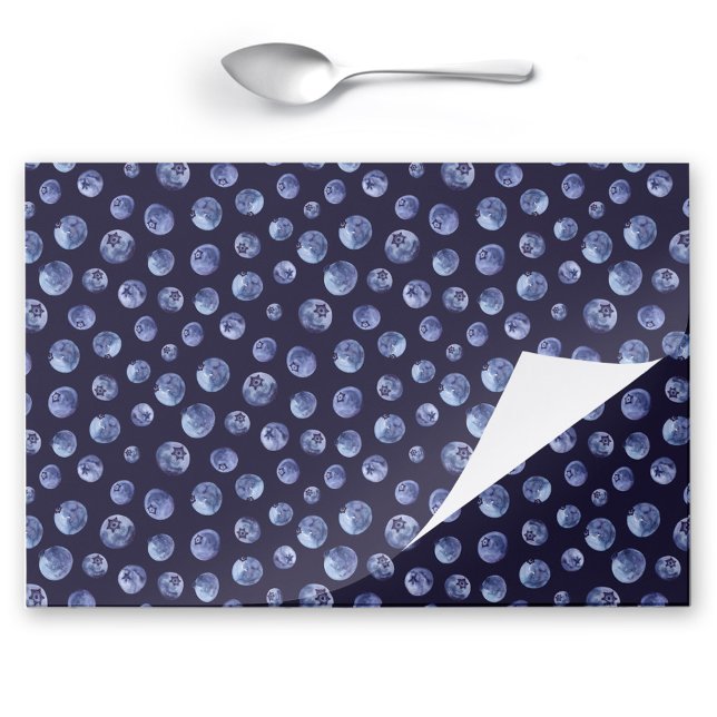 Blueberry Dark Blue Tearaway Paper Placemat (Blueberry Dark Blue Tearaway Paper Placemat)