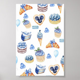 Blueberry Dessert Lover’s Poster