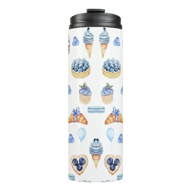 Blueberry Dessert Lover’s  Thermal Tumbler (Front)