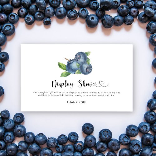 Blueberry _ display shower enclosure card