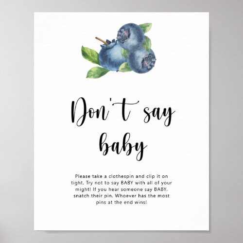 Blueberry _ Dont say baby  Poster