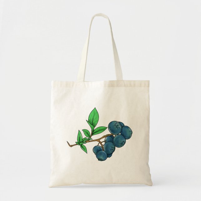 blueberry drawing tote bag (Front)
