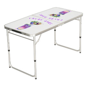 Blueberry Drink Beer Pong Table - Custom Text