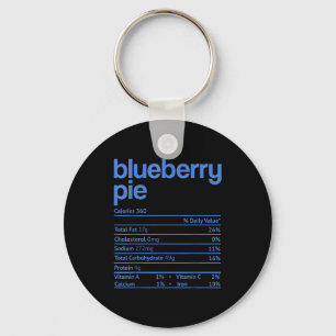 Blueberry E Nutrition Facts Funny Thanksgiving Chr Keychain