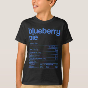 Blueberry E Nutrition Facts Funny Thanksgiving Chr T-Shirt