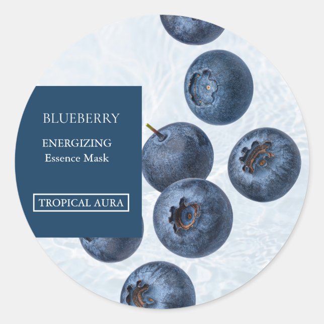 Blueberry Facial Mask Label (Front)