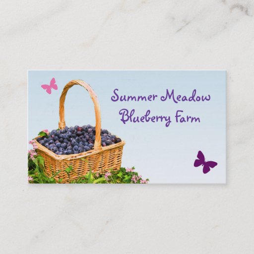 Customizable Blueberry Farm Business Card Templates