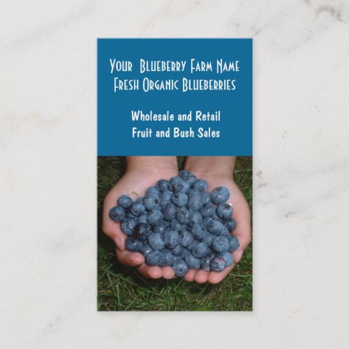 Blueberry Farm or Sales Business Cards