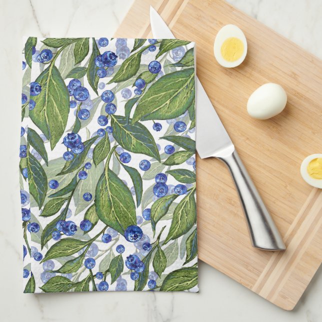 Blueberry Festival Kitchen Towel (Quarter Fold)