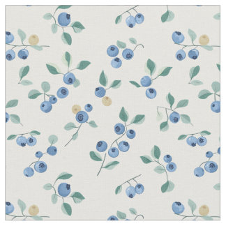 Blueberry Fields Fruity Pattern Fabric