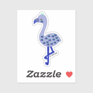 Blueberry Flamingo Sticker