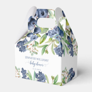 Blueberry floral baby boy shower candy favor boxes