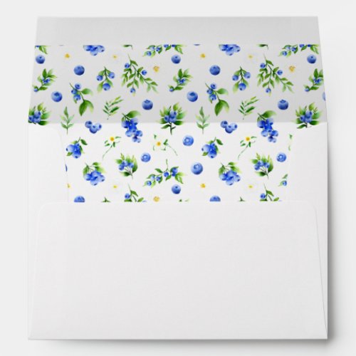 Blueberry Floral Pattern Envelope
