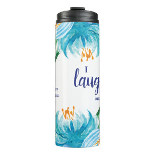 Blueberry Floral Sister-in-Laugh Funny Quote Thermal Tumbler