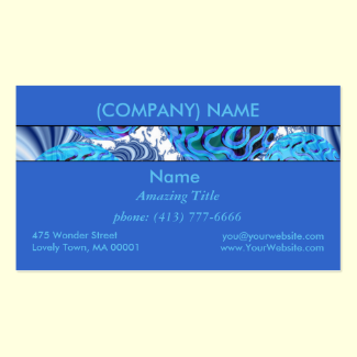 Blueberry Flutes, Abstract Periwinkle Blue Spiral Double-Sided Standard Business Cards (Pack Of 100)