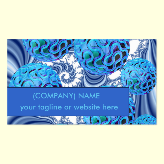 Blueberry Flutes, Abstract Periwinkle Blue Spiral Double-Sided Standard Business Cards (Pack Of 100)