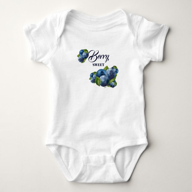 Blueberry Fruit Baby Bodysuit (Front)