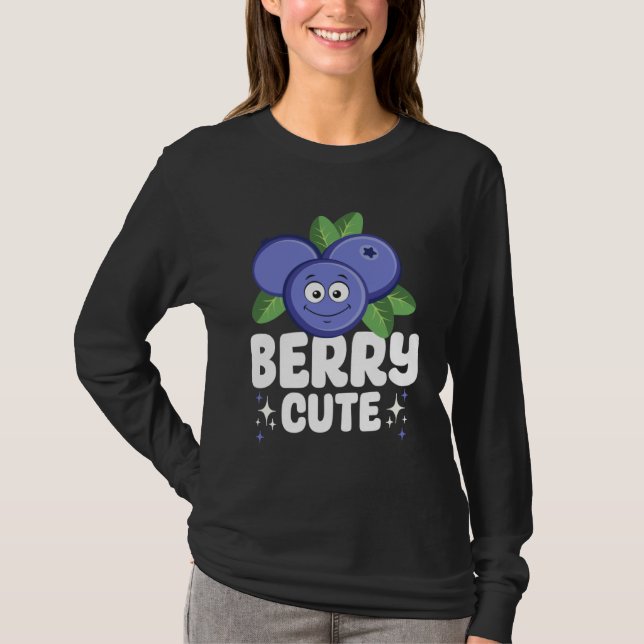 Blueberry Fruit Berry Cute T-Shirt (Front)