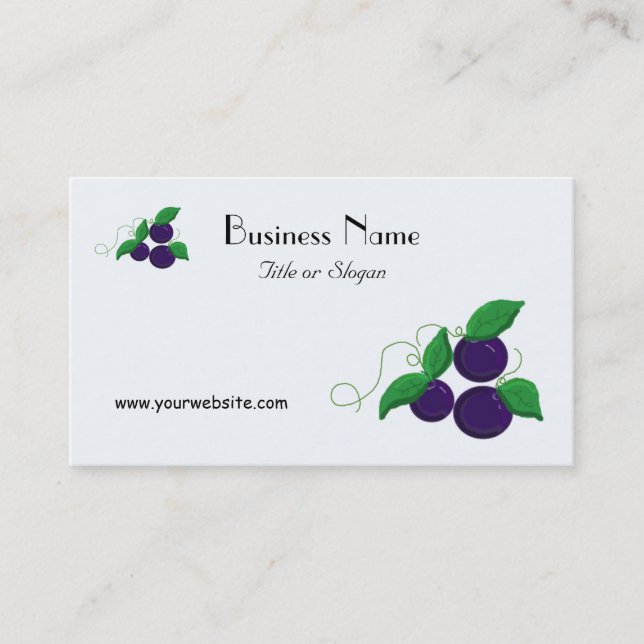 Blueberry Fruit Business Card (Front)