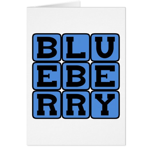 Blueberry, Fruit Cards (Front)