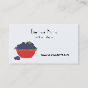 Blueberry Fruit Design Business Card
