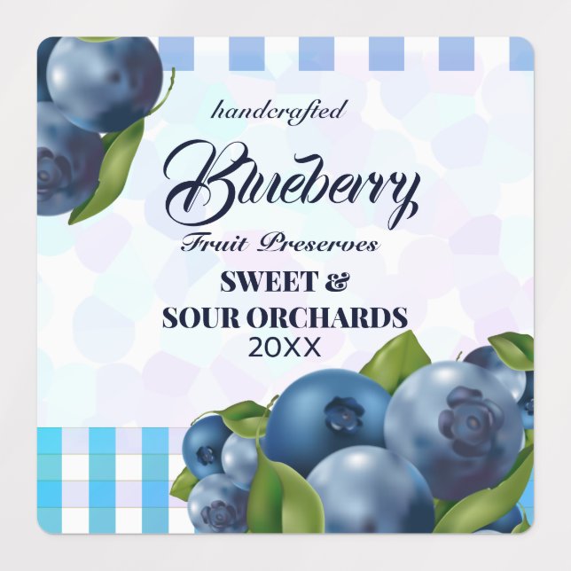 Blueberry Fruit Labels (Design 1)