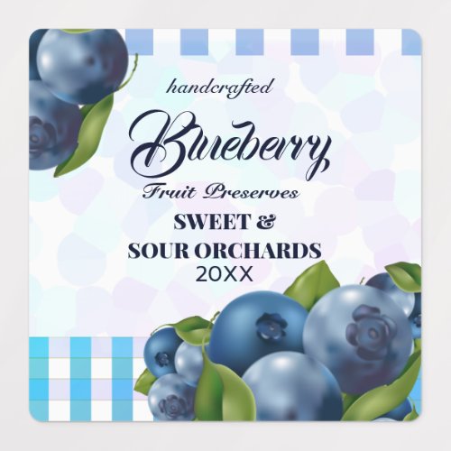 Blueberry Fruit Labels