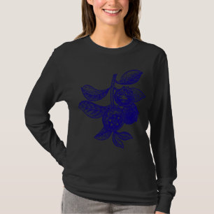 Blueberry Fruit Retro Vintage Art Graphic Gift - B T-Shirt