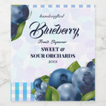 Blueberry Fruit Wine Label