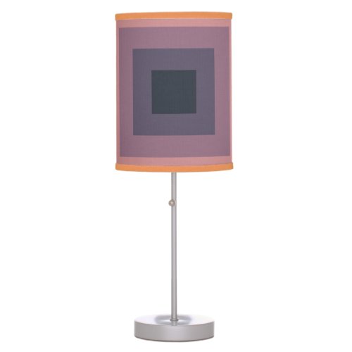 Blueberry Fuzzy Peach Squares Table Lamp