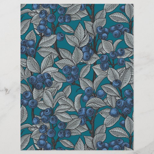 Blueberry garden, blue and gray (Front)