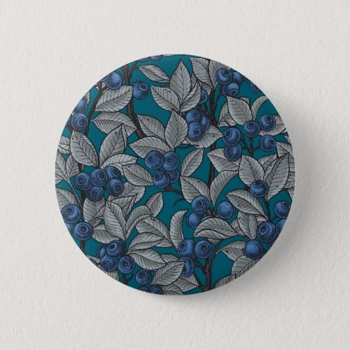 Blueberry garden blue and gray button